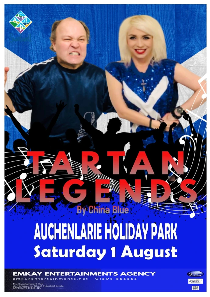 China Blue and Tartan Legends live at Auchenlarie Holiday Park